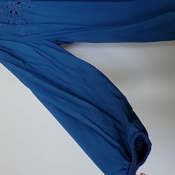 Torrid NWT Cutwork beaded embroidered cutout detail long sleeve boho blouse 0X - Picture 6 of 11